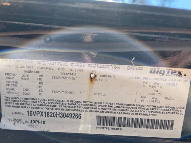 big tex sticker info